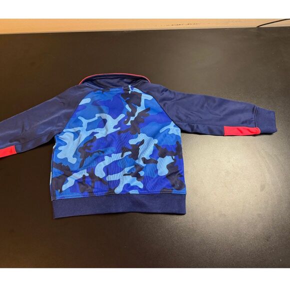 Nike Blue Camo Zipdown Track Sweatshirt Baby Infant Size 12 Months - Picture 3 of 8